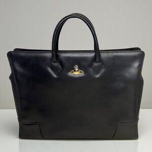 Vivienne Westwood Orb Briefcase Handbag Black